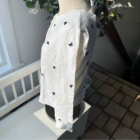 NWT Charter Club Embroidered Butterfly Cardigan, Size PL - Picture 4 of 12